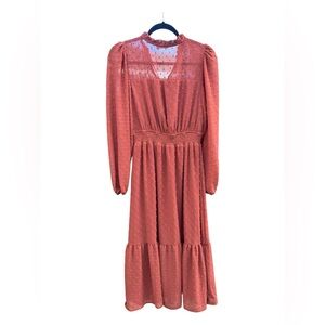 EUC By The River Bohemian Inspired Rust Dress Size Med